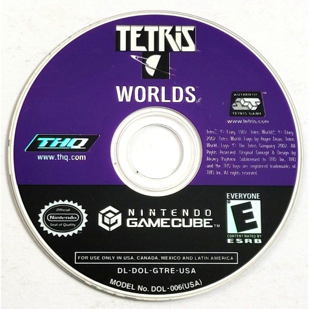 Tetris Worlds Game for‎  Nintendo GAMECUBE  - Very Good Condition Game Disc Only